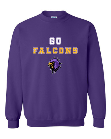 Monroe Falcons Sideview Go Team Men's Sweatshirt