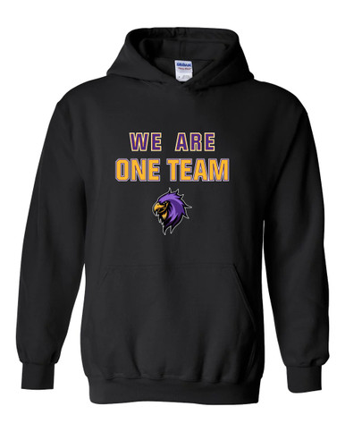 Monroe Falcons Sideview We Are One Team Men's Hoodie