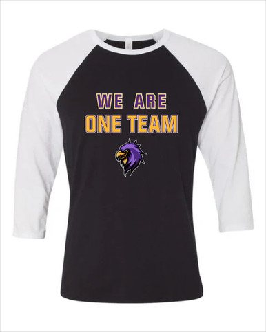 Monroe Falcons Sideview We Are One Team Men's Baseball T-Shirt