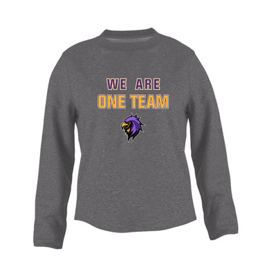 Monroe Falcons Sideview We Are One Team Women's Sweatshirt