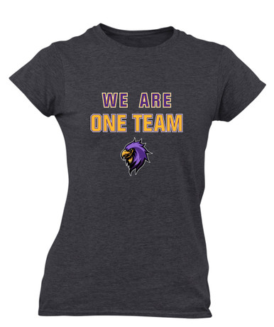 Monroe Falcons Sideview We Are One Team Women's SS T-Shirt