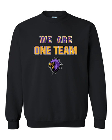 Monroe Falcons Sideview We Are One Team Men's Sweatshirt