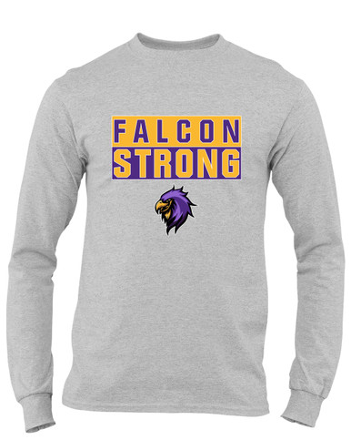 Monroe Falcons Sideview Strong #1 Men's LS T-Shirt