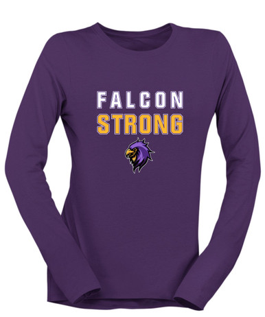 Monroe Falcons Sideview Strong #2 Women's LS T-Shirt