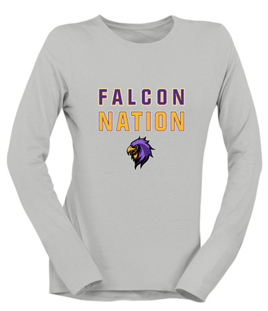 Monroe Falcons Sideview Nation #2 Women's Premium LS T-Shirt