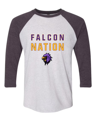 Monroe Falcons Sideview Nation #2 Men's Baseball T-Shirt