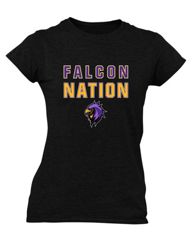 Monroe Falcons Sideview Nation #2 Women's Premium SS T-Shirt