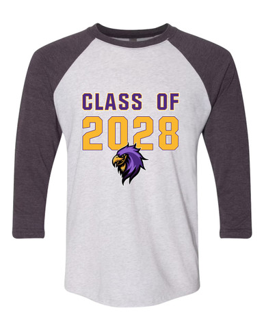 Monroe Falcons Sideview Class of 2028 Women's Baseball T-Shirt