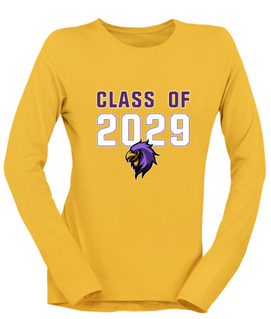Monroe Falcons Sideview Class of 2029 Women's LS T-Shirt