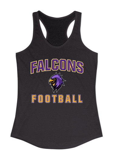 Monroe Falcons Sideview Football #1 Women's Tank Top