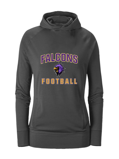 Monroe Falcons Sideview Football #1 Women's Hoodie