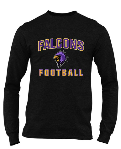 Monroe Falcons Sideview Football #1 Men's Premium LS T-Shirt