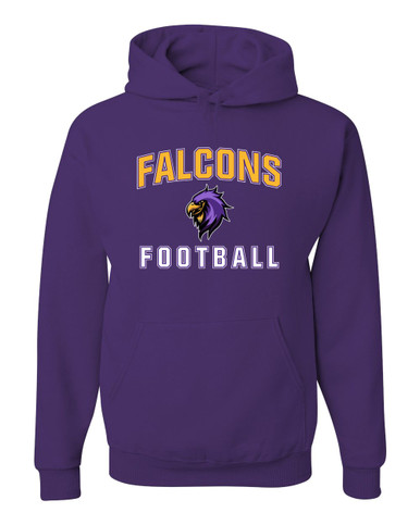 Monroe Falcons Sideview Football #1 Men's Premium Hoodie