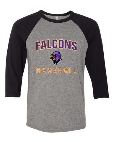 Monroe Falcons Sideview Baseball #1 Women's Baseball T-Shirt