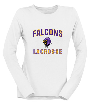 Monroe Falcons Sideview Lacrosse Women's Premium LS T-Shirt