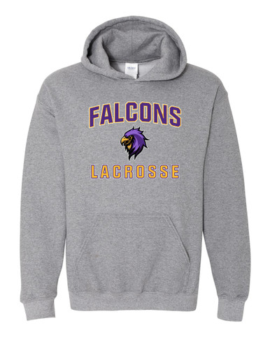 Monroe Falcons Sideview Lacrosse Men's Hoodie