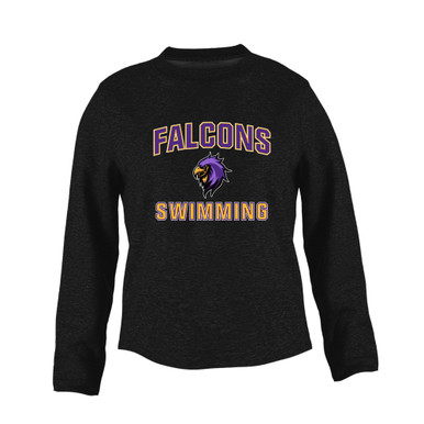 Monroe Falcons Sideview Swimming Women's Sweatshirt