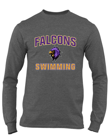 Monroe Falcons Sideview Swimming Men's Premium LS T-Shirt