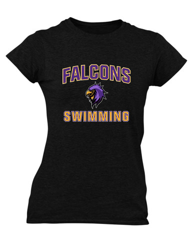 Monroe Falcons Sideview Swimming Women's SS T-Shirt
