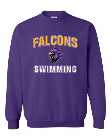Monroe Falcons Sideview Swimming Men's Sweatshirt