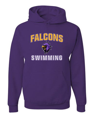 Monroe Falcons Sideview Swimming Men's Premium Hoodie