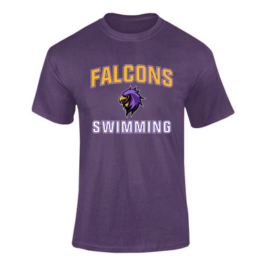 Monroe Falcons Sideview Swimming Men's SS T-Shirt