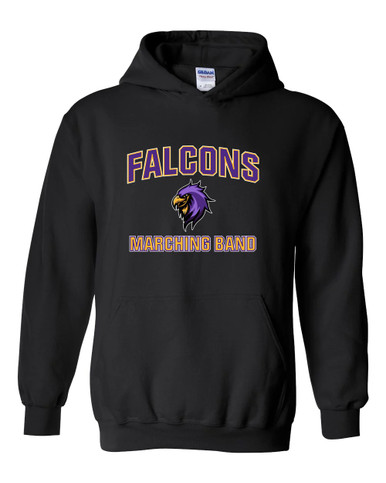 Monroe Falcons Sideview Marching Band Men's Hoodie