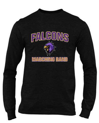 Monroe Falcons Sideview Marching Band Men's LS T-Shirt