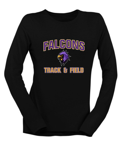 Monroe Falcons Sideview Track & Field Women's Premium LS T-Shirt