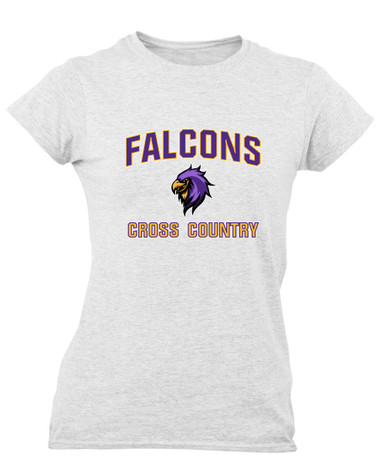 Monroe Falcons Sideview Cross Country Women's Premium SS T-Shirt