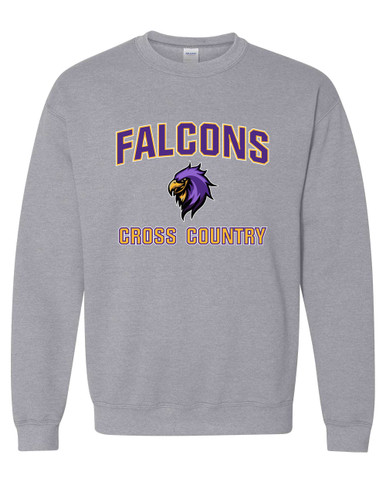 Monroe Falcons Sideview Cross Country Men's Sweatshirt