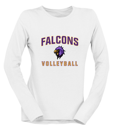 Monroe Falcons Sideview Volleyball Women's Premium LS T-Shirt