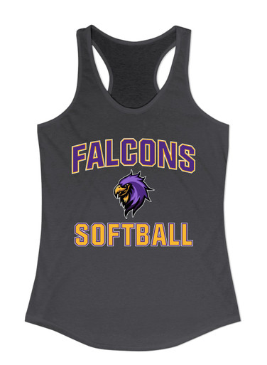 Monroe Falcons Sideview Softball #1 Women's Tank Top