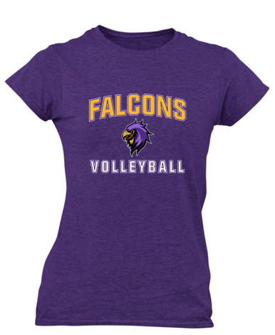 Monroe Falcons Sideview Volleyball Women's Premium SS T-Shirt