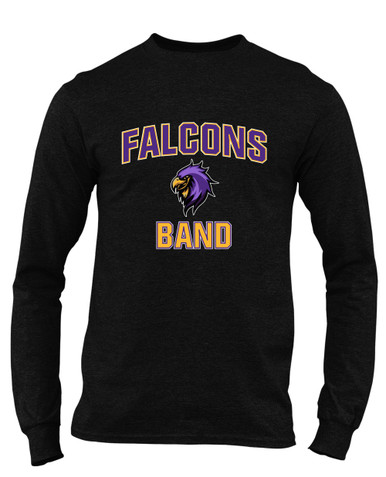 Monroe Falcons Sideview Band # 1 Men's LS T-Shirt
