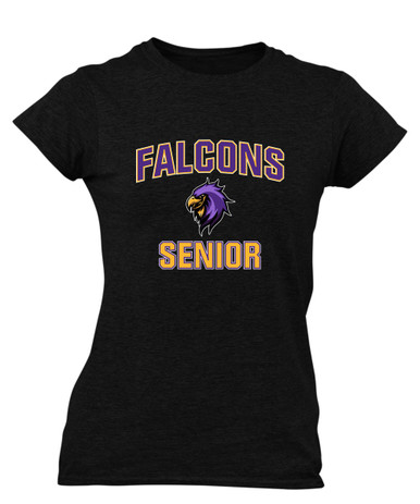 Monroe Falcons Sideview Senior #1 Women's SS T-Shirt
