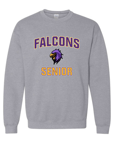 Monroe Falcons Sideview Senior #1 Men's Sweatshirt