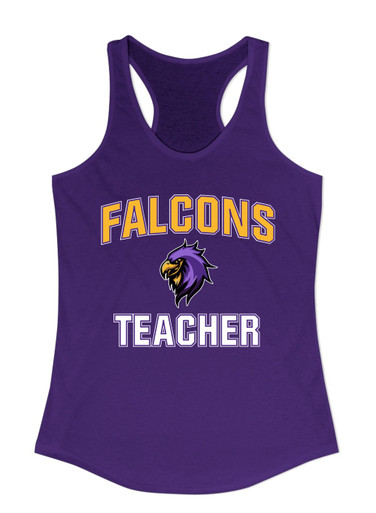 Monroe Falcons Sideview Teacher Women's Tank Top