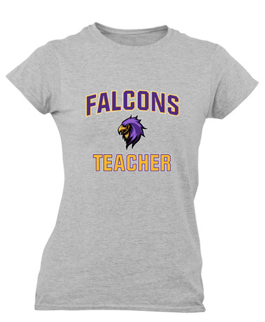 Monroe Falcons Sideview Teacher Women's SS T-Shirt