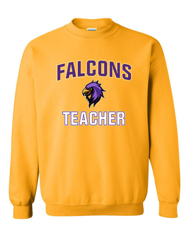 Monroe Falcons Sideview Teacher Men's Sweatshirt