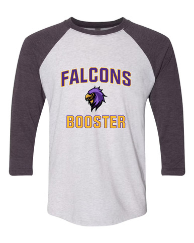 Monroe Falcons Sideview Booster Men's Baseball T-Shirt