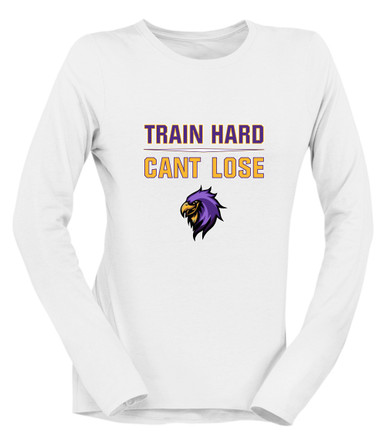 Monroe Falcons Sideview Train Hard, Can't Lose Women's Premium LS T-Shirt
