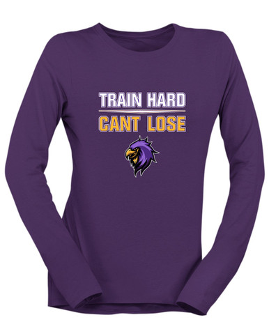 Monroe Falcons Sideview Train Hard, Can't Lose Women's LS T-Shirt