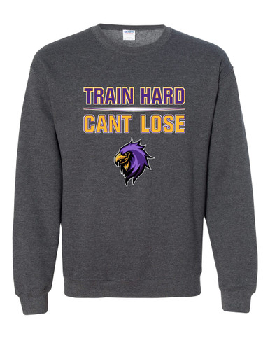 Monroe Falcons Sideview Train Hard, Can't Lose Men's Sweatshirt