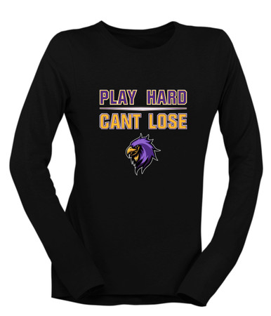 Monroe Falcons Sideview Play Hard, Can't Lose Women's Premium LS T-Shirt