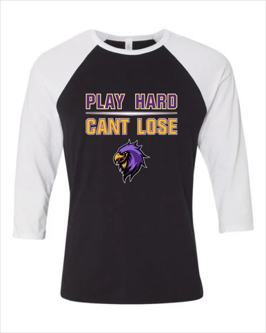 Monroe Falcons Sideview Play Hard, Can't Lose Women's Baseball T-Shirt
