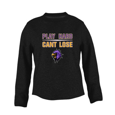 Monroe Falcons Sideview Play Hard, Can't Lose Women's Sweatshirt