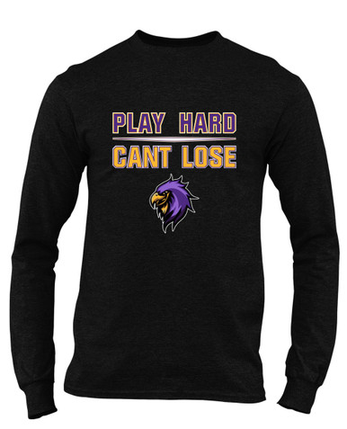 Monroe Falcons Sideview Play Hard, Can't Lose Men's Premium LS T-Shirt