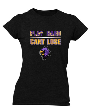 Monroe Falcons Sideview Play Hard, Can't Lose Women's SS T-Shirt
