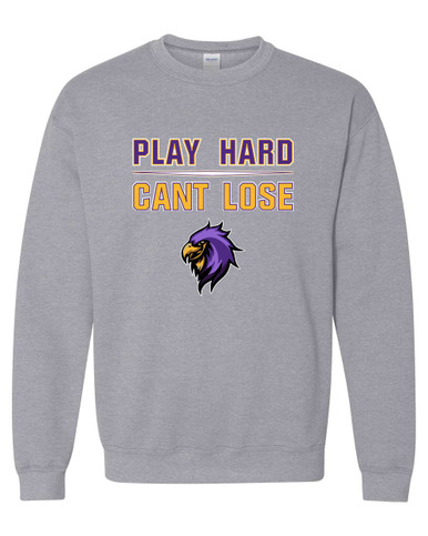 Monroe Falcons Sideview Play Hard, Can't Lose Men's Sweatshirt